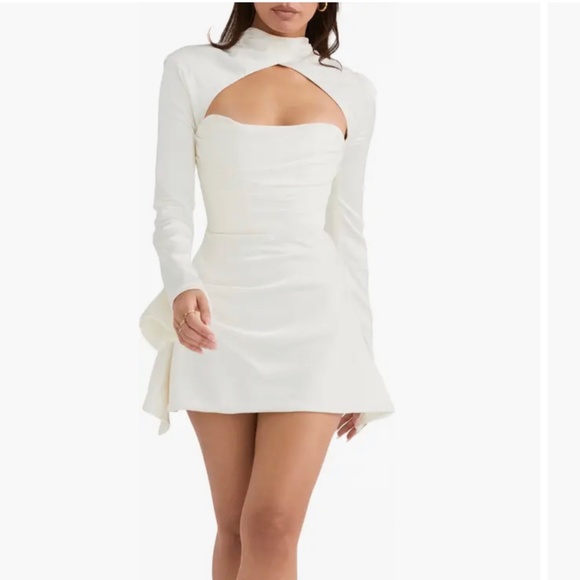 House of CB Dresses & Skirts - House of CB Toira Long Sleeve Satin Corset Minidress